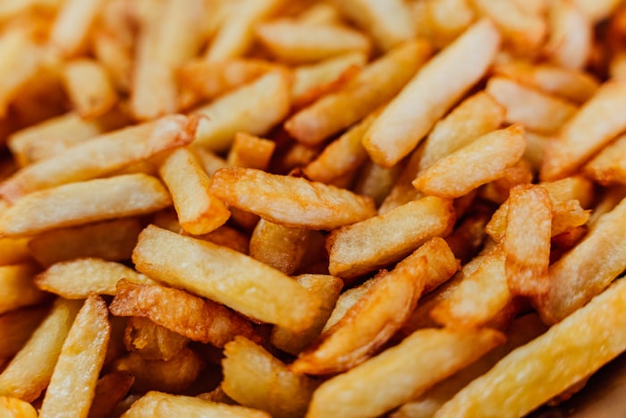 Golden skin-on fries